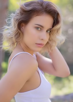 Toni Maria frolics in the woods completely naked