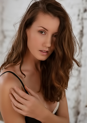 Mikaela McKenna Shows Her Morning Striptease From Black And White Lingerie