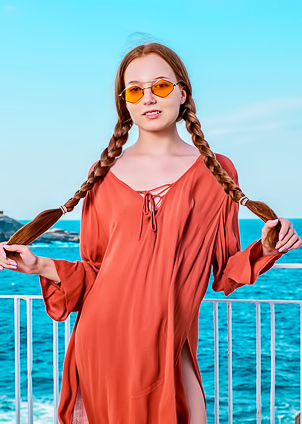 Lola Jolie Puffy Pink Nipples Swelling As She Strokes Them Tenderly