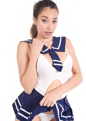 Shelena Getting Naked From Schoolgirl Costume And Masturbates