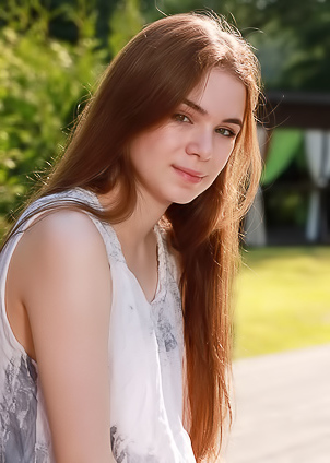 Vasilisa Vincent Exposing Her Lovely Breasts And Shaved Pussy