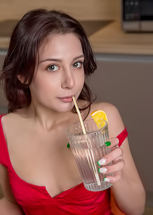 Usha Spreads Her Tanned Thighs Wide So Her Tight Dress Rides Up