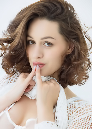 Marie Berger Sliding Her Sheer White Panties Down Her Long Legs And Parting Her Thighs