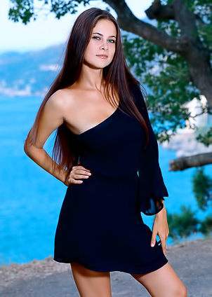 Martina Mink Curvy Figure Is Perfectly Showcased By A Chic Little Black Dress