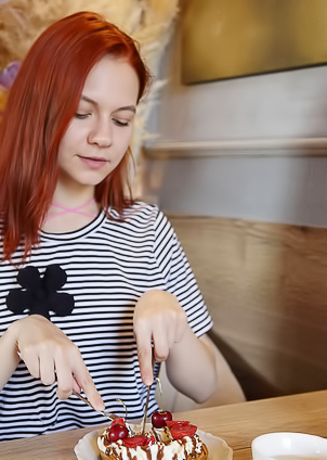 Vilena Caresses Her Perfect Breasts As She Starts To Masturbate