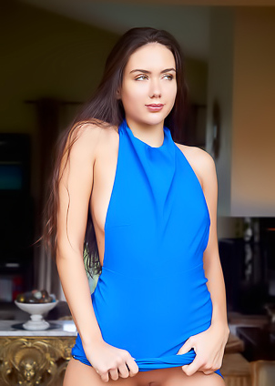 Vixi Rafi Naked Except For The High Heels That Accentuate Her Lovely Long Legs