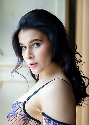 Pandora Red Seduction In Sexy Lingerie And Black Stockings