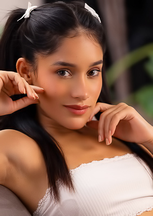 Carolina Guerrero | Colombian Petite Pigtails | Face Down Ass Up