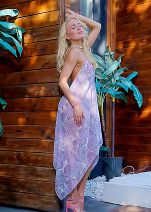 Liza B Naked Except For Her High Heels