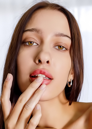 Chiara Willowy Beauty Is Striking In Scarlet Lingerie