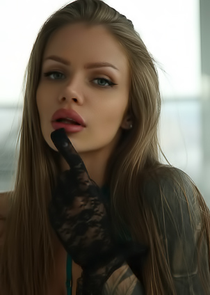 Angel Di Reveals Curves in Stockings and Lingerie