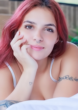 Ultravioleta Teases Tattoos Through Lingerie, Eyes Hungry by the Window