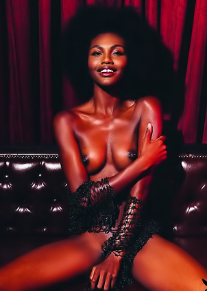 Ebony goddess Milan Dixon is naked perfection