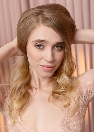 Riley Anne Parts Her Long Legs For An Intimate View Of Her Plump-lipped Pussy